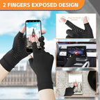 Big Mango Arthritis Gloves, Copper Infused Compression Gloves, Copper Gloves Fingerless for Women Men for Arthritis Pain Relief, Swelling, Rheumatoid, Typing, Hand Support (1 Pair,Large)