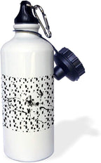 3dRose "Dalmatian, Spots On Spots" Sports Water Bottle, 21 oz, White