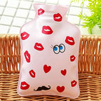 3Pcs Mini Hot Water Bottle Bag/Hand Warmer, Light and Handy, Small Heat Up and Refreezable Cold Pack, Korea Style Cute Therapy Heating Pad Warming Pain Relief, Random Pattern (Pink)