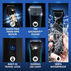 BALLS Trimmer V3 The Archibald - Body & Pubic Hair Shaver for Men - No Cuts, Sacksafe Guard, Rechargeable, 100% Waterproof, Cordless - Wet/Dry with Replaceable Ceramic Blades Archibald Trimmer