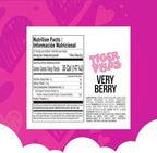 Colombina Very Berry Tiger Pops Heart Shaped Lollipops Cherry Blue Raspberry Individually Wrapped Candy for Parties Classroom Exchange Kids Treats, 22 Count (Pack of 1)
