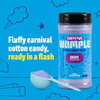 Wumple Purple Cotton Candy Sugar – Flavored Floss Sugar for Cotton Candy Machines, Fluffy Ready-to-Use Mix– Perfect for Parties, Carnivals & Events - Pack of 1 (Grape -13.2 oz)