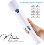 Therapeutic Cordless Massager - Powerful Massage Tool Handheld 8 Speeds 20 Patterns - Rechargeable Hand Massagers for Sore Muscles - Hand Held Massage Tool for Neck & Back