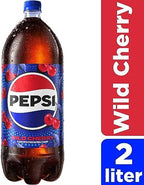 Pepsi Cola Soda Pop, Wild Cherry, 2 Liter Bottle