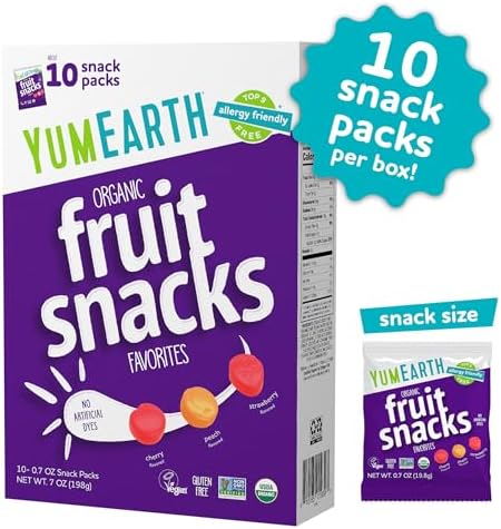 YumEarth Organic Fruit Snacks Box, 0.7 Ounce (Pack of 10)
