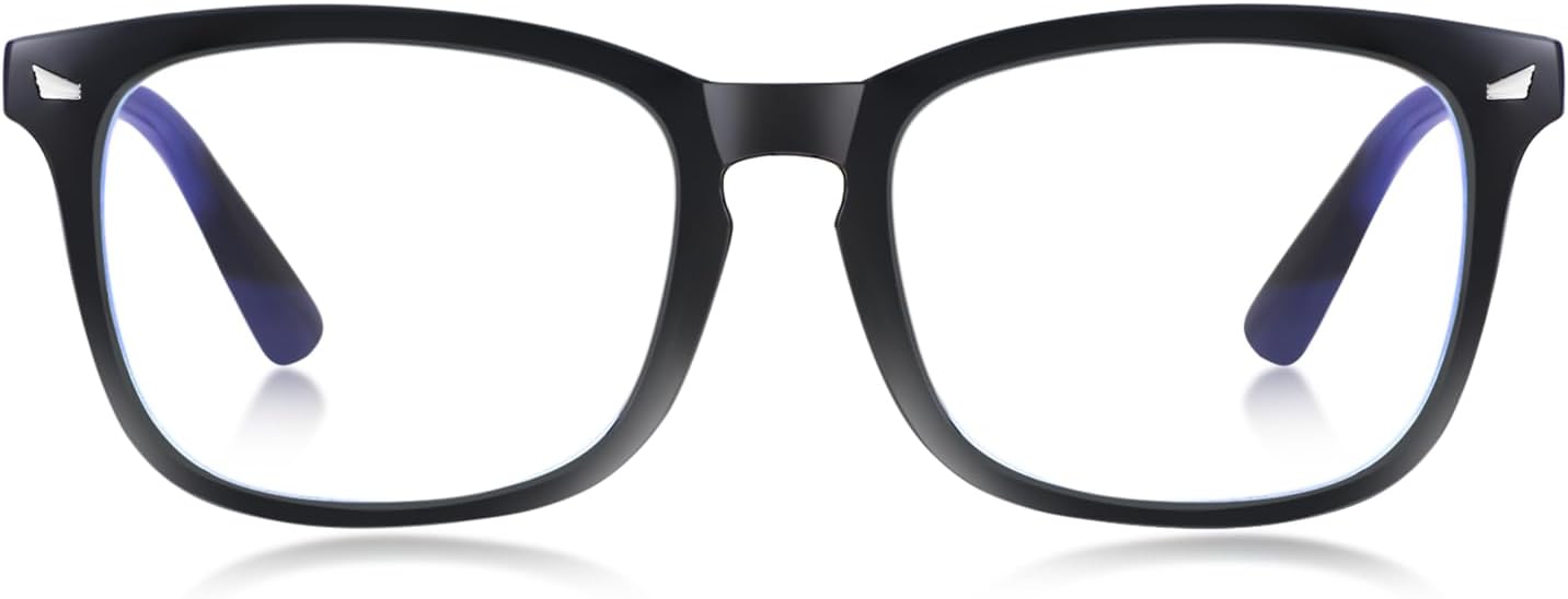 Blue Light Blocking Glasses for Women/Men Clear Frame Square Eyeglasses Computer Gaming Screen Glasses