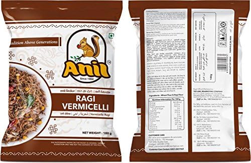 Anil Ragi Vermicelli 180g/6.349 oz (Pack of 5)