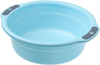 Round Plastic Wash Basin, Thicken Large Capacity Anti Slip Wash Basin, Washing Face Clothes for Home Bathroom Dormitory, for Washing Cleaning Foot Bath (S(283 X 180mm / 11.14 X