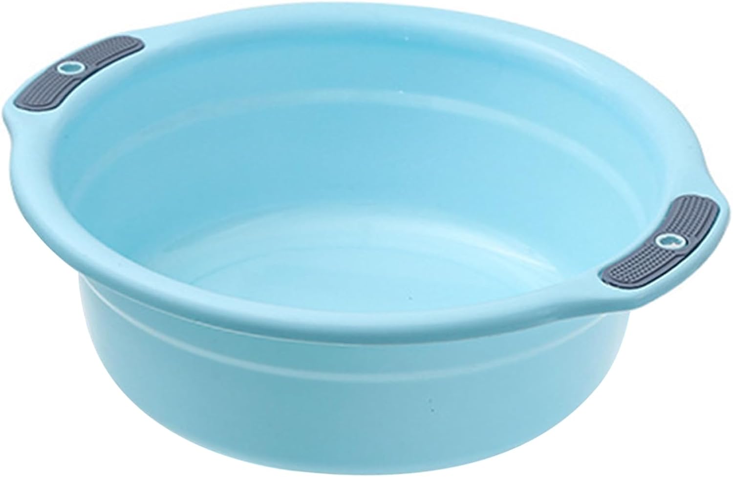 Round Plastic Wash Basin, Thicken Large Capacity Anti Slip Wash Basin, Washing Face Clothes for Home Bathroom Dormitory, for Washing Cleaning Foot Bath (S(283 X 180mm / 11.14 X