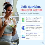 FIRST DAY Multivitamin for Women - Daily Womens Multivitamin Gummies - Vitamin A C D E B12, Magnesium, Zinc, Biotin – Vegan, Gluten Free Womens Vitamins - Hair Growth, Skin, Energy – 30 Day Supply
