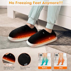 Biupky Heated Slippers Foot Warmer for Men Women, Electric Foot Warmer with 5000mah Battery, Foot Heater House Slippers for Women Men Indoor and Outdoor，Smart Heated Shoes for Winter Warm
