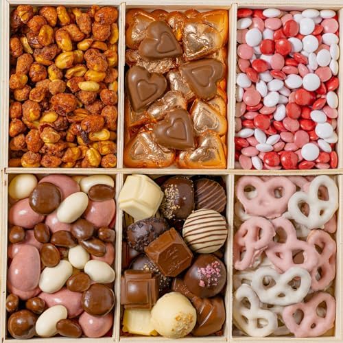 Mothers Day Gift Basket | Candy and Nut Sweet and Savory Gourmet Snack Box | Chocolate Flowers and Candy | Best Gift Idea for Mom, Women, Her, Mother, Grandmother- Bonnie and Pop
