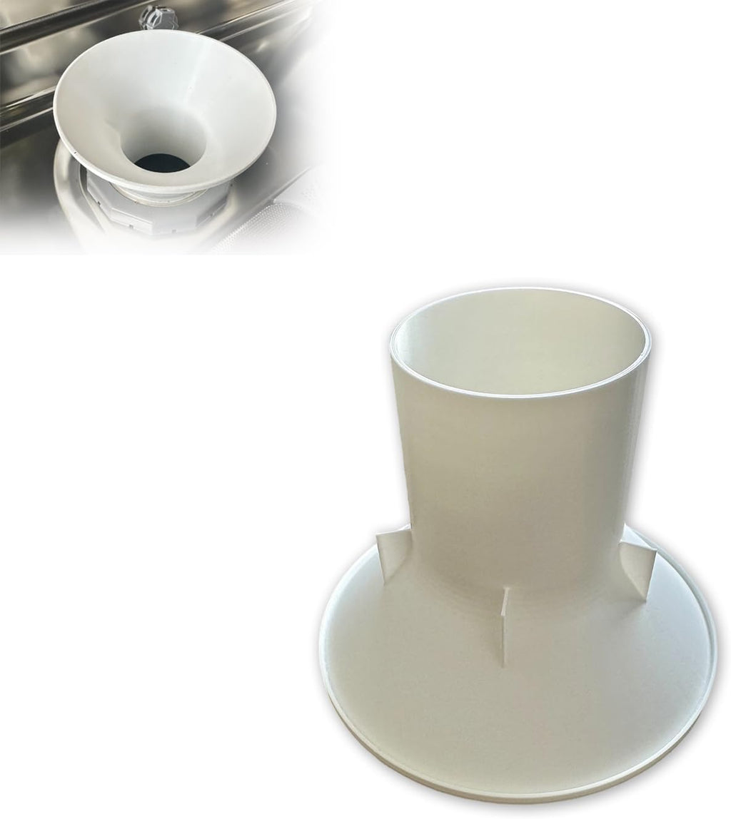 Dishwasher Salt Funnel Compatible with Bosch and Other Standard Dishwashers | 95mm to 45mm Wide Top Opening and Narrow Spout for Mess-Free Filling | Replacement Salt Container Funnel