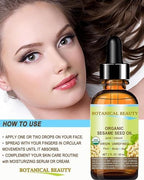 Botanical Beauty Organic SESAME SEED OIL 100% Pure Natural Virgin Unrefined Undiluted Cold Pressed Carrier Oil for Face, Skin, Body, Hair, Massage, Nails (1 Fl Oz 30 ml)