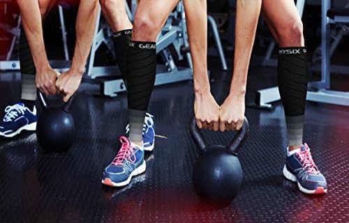 Physix Gear Calf Compression Sleeves - Shin Splint Support for Running, Enhanced Performance & Comfort for Men & Women