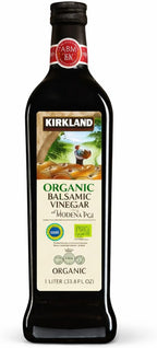 Kirkland Organic Balsamic Vinegar of Modena - 1 Liter (33.8 oz) - PGI Certified Italian - Premium Aged - 67 Servings