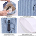 Sanitary Napkin Storage Bag, Corduroy Period Bag for Women, Cute Portable Period Pouch with Zipper, Sanitary Pads Bag Tampons Holder for Purse, First Period