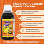 GirafKids Appetite Booster Syrup for Kids, Pack of 3 - Liquid Multivitamins L-Lysine, Inositol, Calcium - Appetite Vitamins for Children