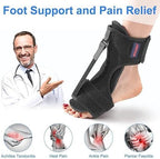 2 Pack Plantar Fasciitis Night Splint Drop Foot Orthotic Brace, Adjustable Plantar Fasciitis Brace, Improved Dorsal Night Splint for Effective Relief from Plantar Fasciitis