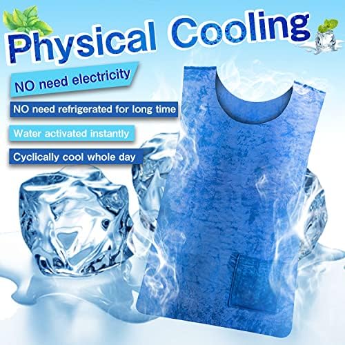 HUOFU Ice Cooling Vest for Men Women - Water Evaporative Cool Shirt for MS Patient Outdoor Sport Working Hot Summer Weather High Temperature Protective Clothes