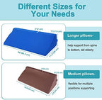 AOSSA Wedge Pillow for Sleeping, Foam Body Positioning Wedges for Bed Adults, 34" Long Inclined Sleepers Cushion for Pressure Ulcer, Bed Sores Treatment, Turning Large Body Nursing Wedge Pillow (Blue)