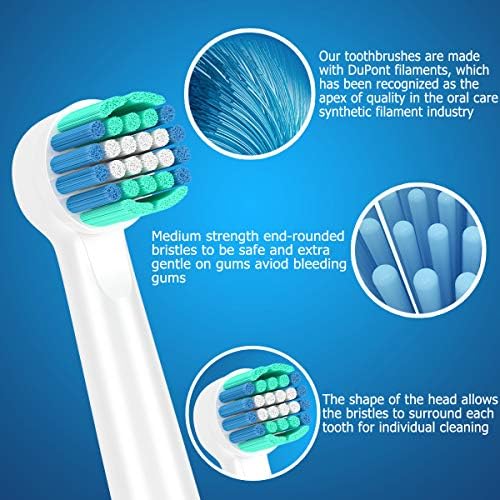 Replacement Heads Compatible with Oral B Braun Toothbrushes Electric- 16 Pack Professional Precision & Sensitive Brush Heads Refill for Oral B 7000/Pro 1000/9600/ 5000/3000/8000