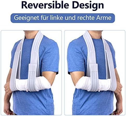 Arm Sling Adjustable Arm Support Strap Lightweight Comfortable Shoulder Immobilizer for Women and Men Right Left for Wrist Hand Elbow Injured 63 inch (Black)