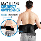 Bodyprox Lumbar Support Back Brace for Men and Women (Plus Size 50" - 70")