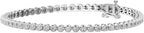 GILDED 1-3 Cttw Round Lab Grown Diamond Diamond Tennis Bracelets for Women | Sterling Silver Bracelet | Fine Jewelry for Her | Timeless Design | Gift Box Included