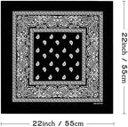 Bycc Bynn 3 Pack 100% Cotton Paisley Pattern Bandanas Face Mask Square Scarf Headwear