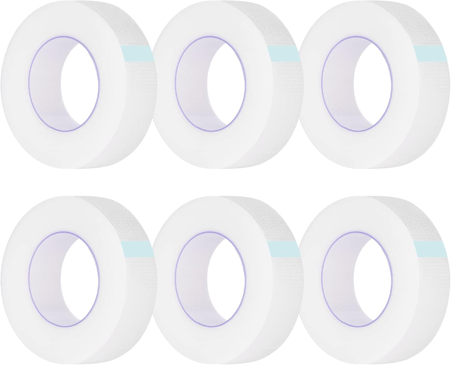 Kirecoo 6 Rolls Adhesive Eyelash Tape, Breathable PE Lash Tape,Eyelash Extension Supplies - 9 m/10 Yard Each Roll (Transparent)