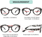Eyekepper 4 Packing Round Reading Glasses Women Large Frame Stylish Readers +2.75