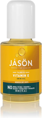 JASON Vitamin E 14,000 IU Moisturizing Oil , For Nourishing Dry Spots, 1 Fluid Ounces