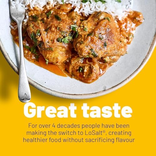 LOSALT – Reduced Sodium Salt | Original (non-iodised) | Great Tasting Salt Alternative/Substitute with 66% less sodium | 12.3oz/350g tub (pack of 1)