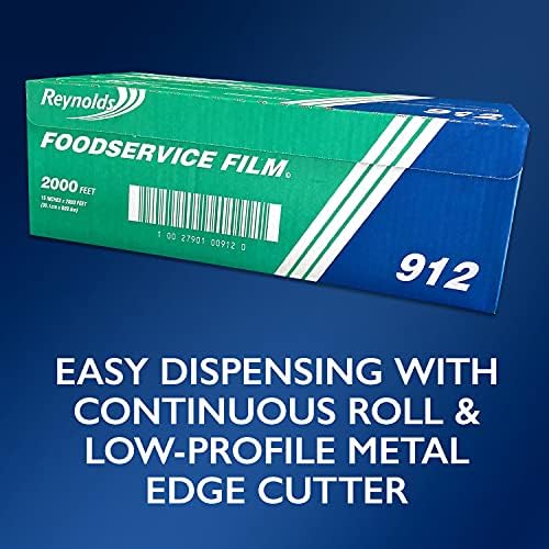 Reynolds 912 Foodservice Clear Plastic Wrap Film, 15 inch Width, 2000 Feet