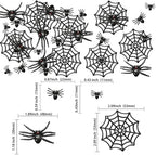 Gyufise 20Pcs Realistic Spider Figures Cake Toppers Tarantula Figurines Net Cake Decorations for Halloween Theme Kids Babyshower Party Decorations Supplies