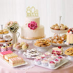 80 Cake Topper - Premium Gold Metal - 80 and Fabulous - 80th Birthday Party Sparkly Rhinestone Decoration Makes a Great Centerpiece - Now Protected in a Box