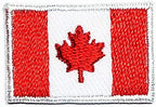 Umama Patch Set of 3 Mini flag '' 0.6X1.1 '' Country Canada Flag National Iron On Patches Canada Flag Sticker Embroidery Iron on Applique Patches Craft DIY Clothes Jeans T-Shirt Hat Backpacks