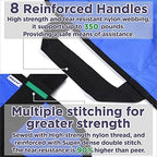 Positioning Bed Pad with Reinforced Handles 43" x 36" Patient Transfer Sheet Aid Assistant for Body Lifting, Turning, Repositioning, for Elderly, Incontinence, Caregiver, Blue