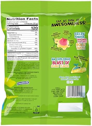 ChewzMe Tangy Turtlz Gummies, Individually Wrapped Turtle Shaped Jelly-Filled Gummy and Chewy Candy in Assorted Flavors, 8.46 Ounce (Pack of 1)