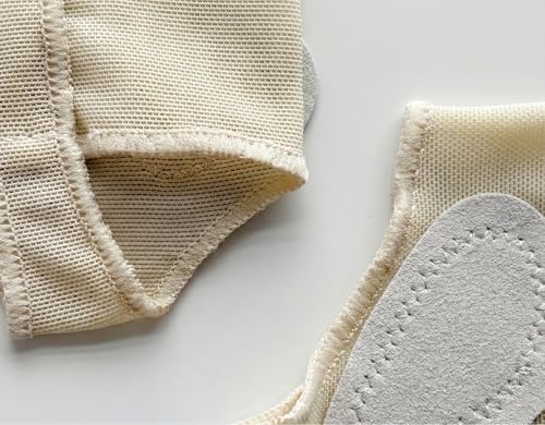 Dance Paws Pad Foot Thongs, Nude Lyrical Half Sole Ballet Shoes, Breathable Padded Foot Undies for Modern, Jazz, Belly Dance, Barefoot Performance Support, 2 Pairs (Skin Color)