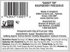 Tiptree Sweet Tip Raspberry Preserve, 12 Ounce Jars (Pack of 6)