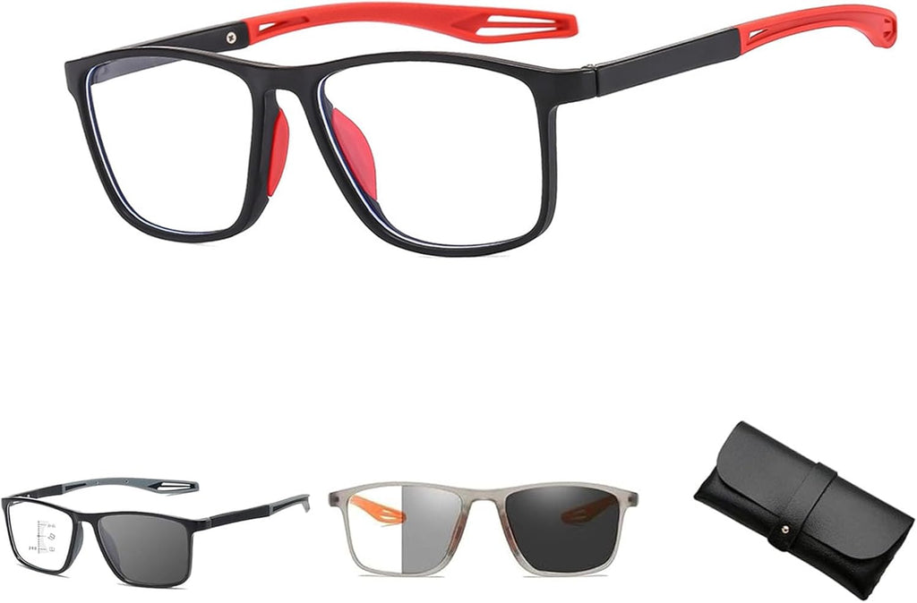 Sport Intelligent Photochromic Progressive Bifocal Presbyopia Glasses, Chromoscope. Reading Glasses, Unisex Reading Glasses