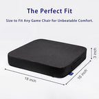 CYLEN Ifoam Gel Infused Memory Foam Layer Wheelchair Cushion - Seat Cushion for Wheelchair-Office Chair, Kitchen Chair, Car Seats-Pressure Sore and Tailbone Pain Relief-High Dense Polyfoam Base(Black)