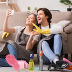 4 Pair Washable Mop Shoes,Removable Microfiber Cleaning Slippers,Mopping Slippers for Women and Men Home Office Floor Dust and Dirt Cleaning (Beige Gray Pink Black)