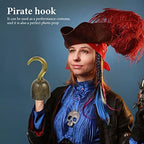 Captain Pirate Hook Costume - Plastic Hooks Pirate Party Set for Halloween Decoration & Cosplay