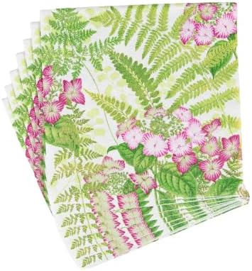 Caspari Fern Garden Dinner Napkins - 20 Per Package, 2 Packs