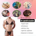 Men's Lace Sissy Thong Panties Sexy Low Rise T-back G-string Underwear Sheer Gay Lingerie Crossdresser