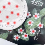 100Pcs Edible Cherry Blossom Flowers Cake Decorations Rice Paper Wafer Paper Cake Cupcake Topper Birthday Party Food Decorations Supplies