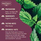 Organic Positively Botanicals Company, Nettle Leaf Herbal Tea Bags, 20 Count